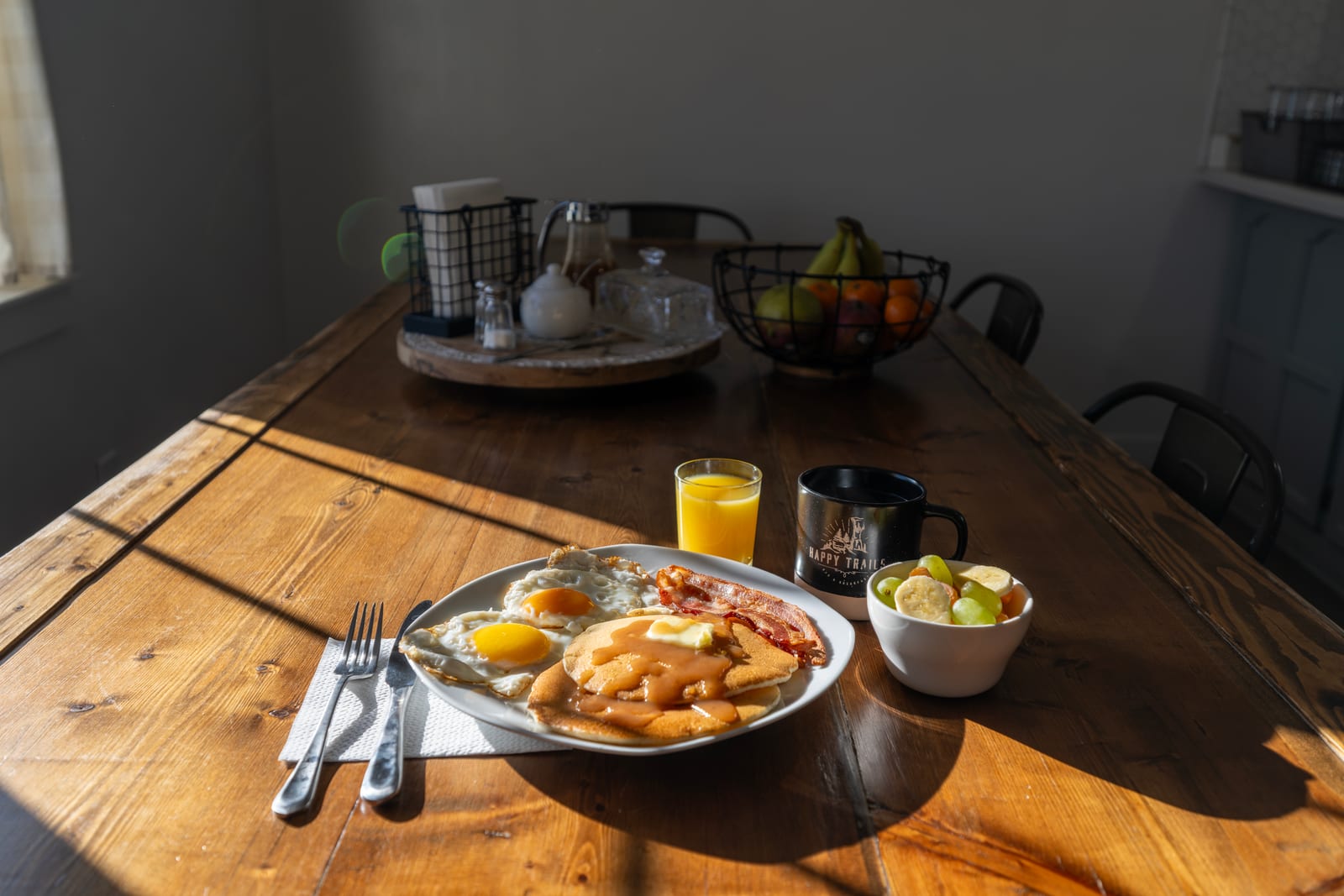 Homemade breakfast at Happy Trails B&B